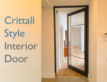 Crittall Style Door – Glass and Wood