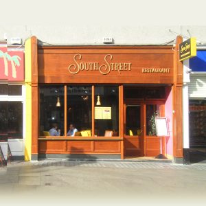 Image of a Wooden Shop Front in Dublin - South Street Cafe Great Georges Street South
